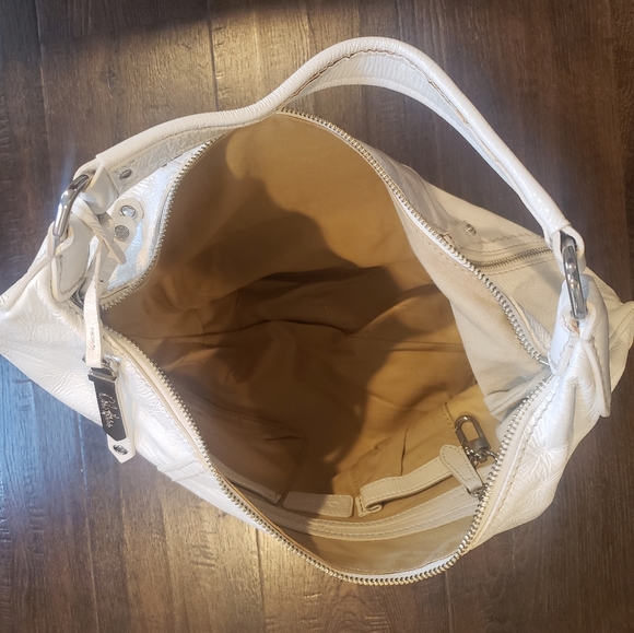 COLE HAAN WHITE PATENT LEATHER HOBO - Picture 3 of 5